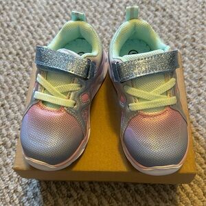 Light up rainbow toddler girl shoes